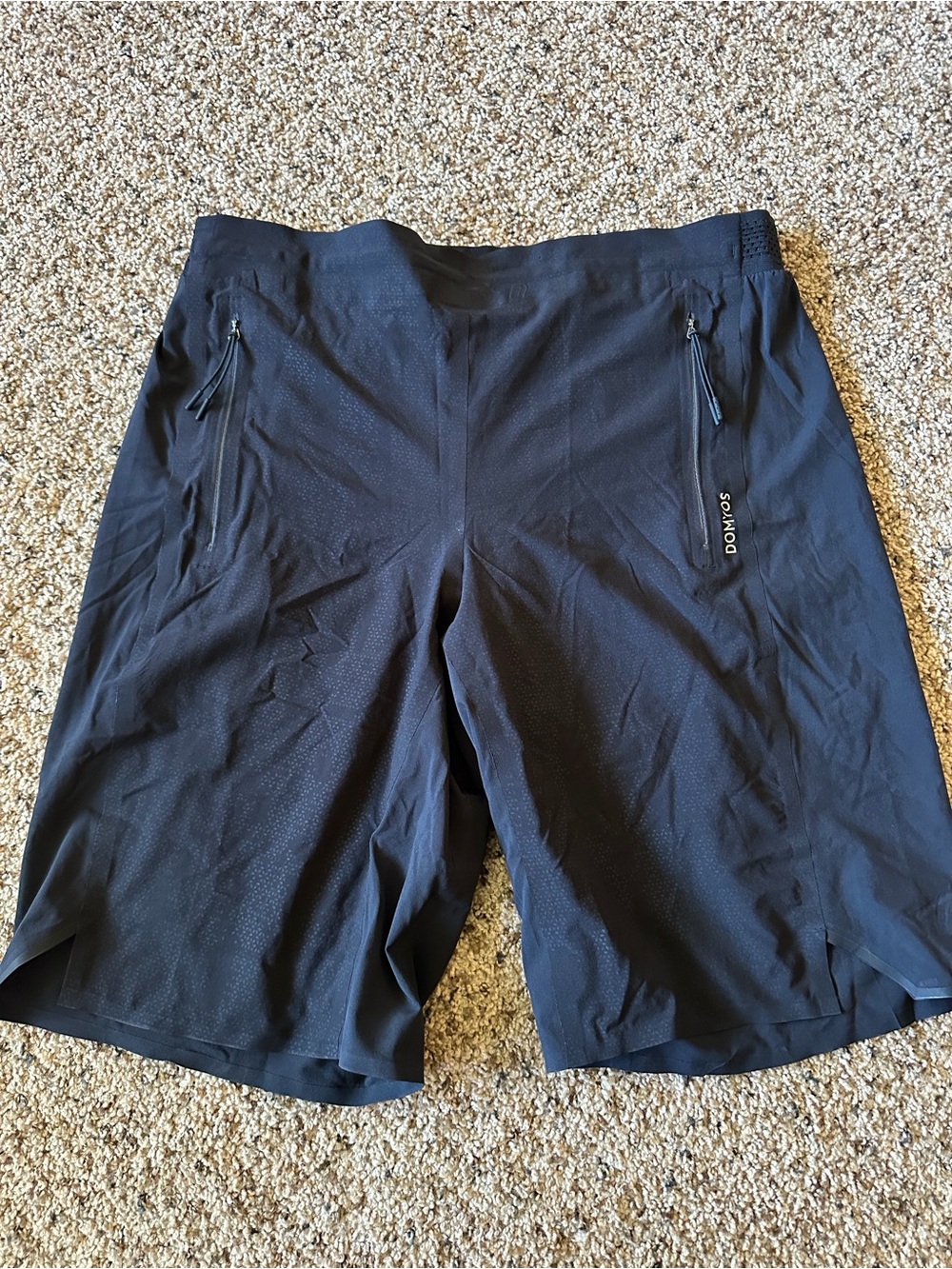 Men's Black Performance Shorts with Zipper Pockets
